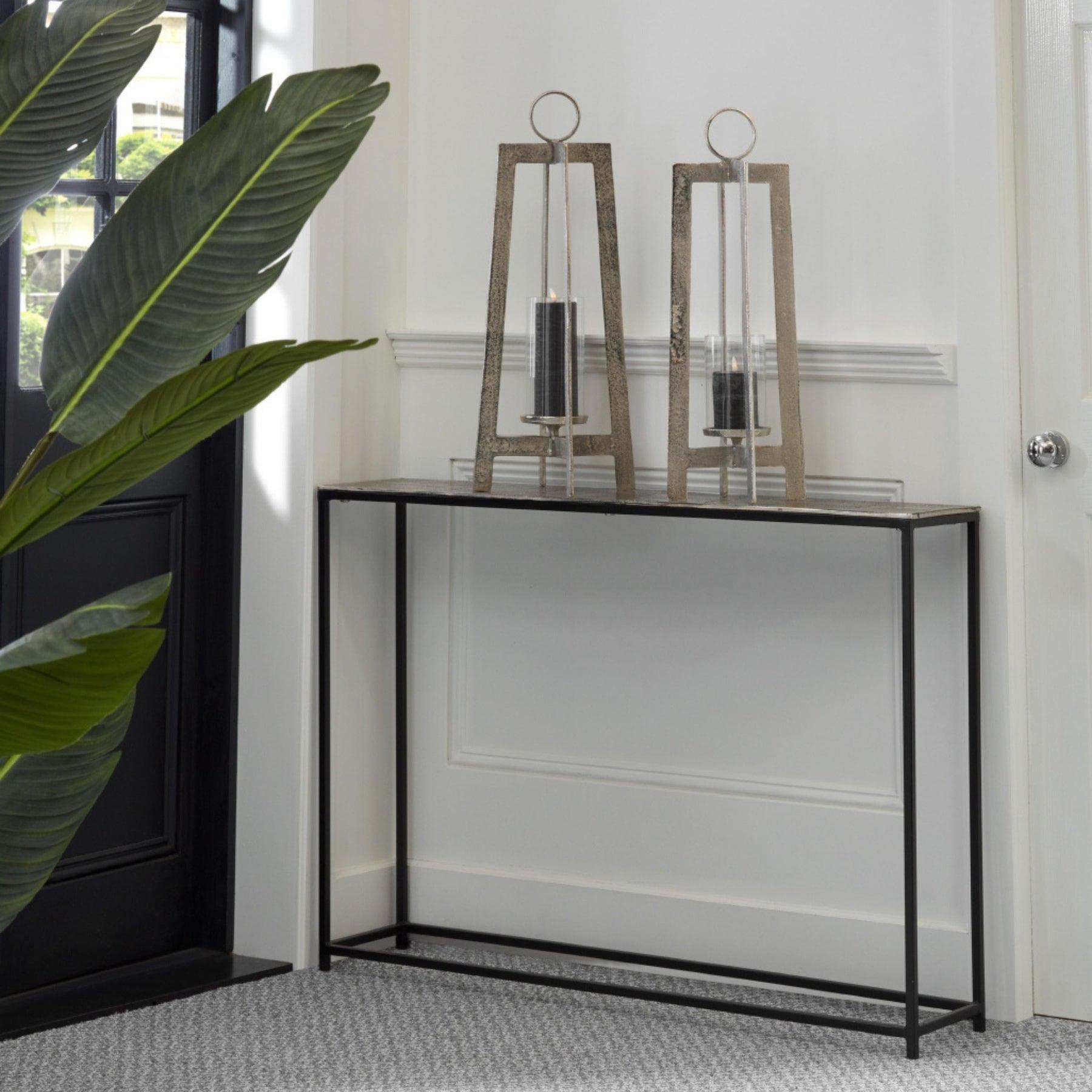 Farrah Collection Silver Console Table - Vookoo Lifestyle