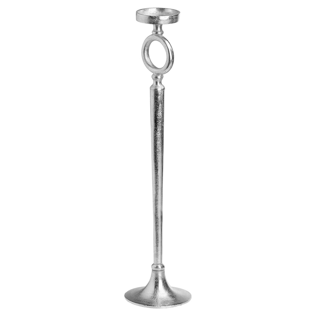 Farrah Collection Silver Large Decor Candle Stand - Vookoo Lifestyle