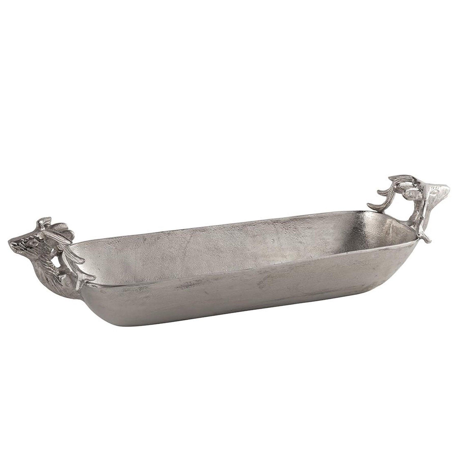 Farrah Collection Silver Large Deer Display Tray - Vookoo Lifestyle