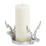 Farrah Collection Silver Large Stag Candle Holder - Vookoo Lifestyle