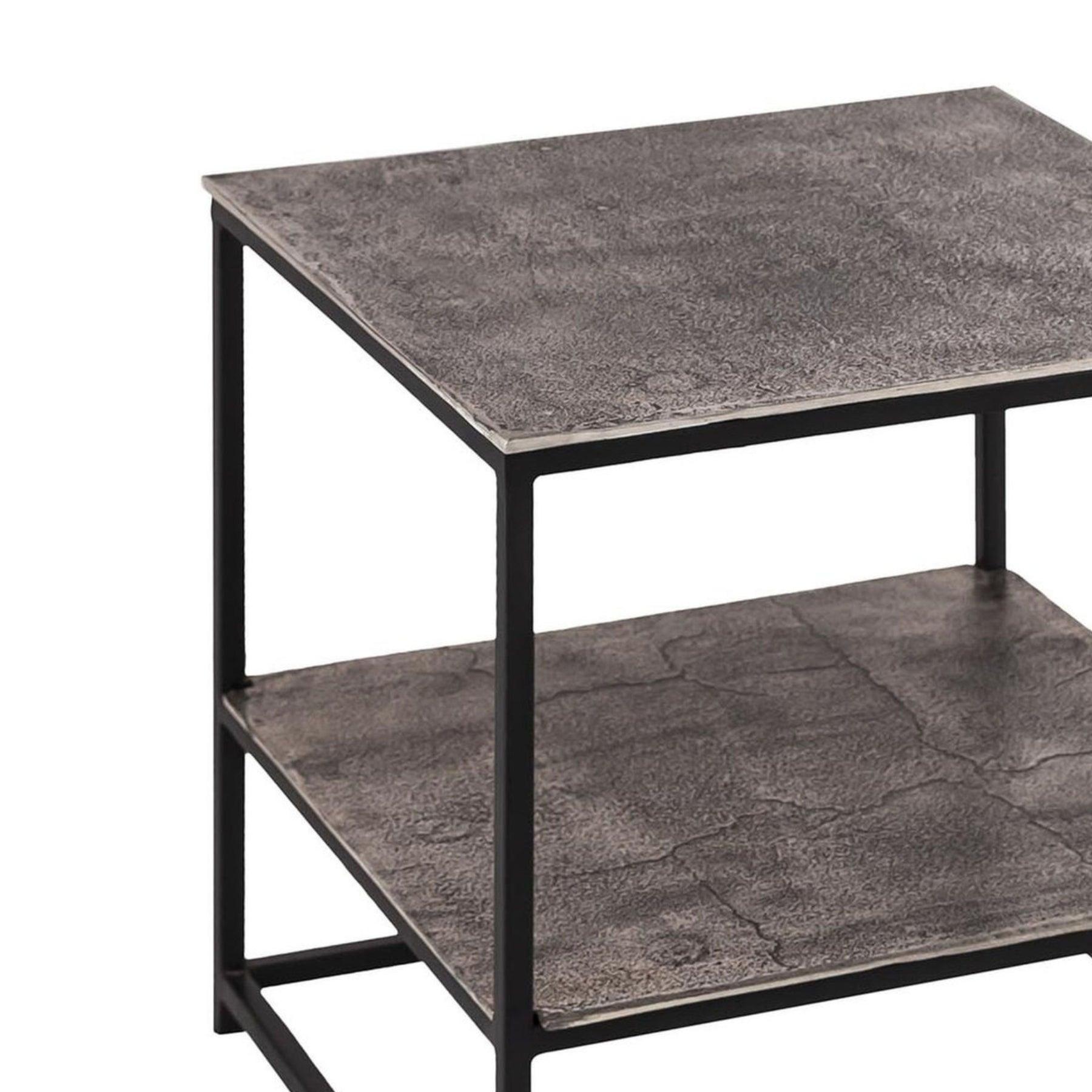 Farrah Collection Silver Side Table - Vookoo Lifestyle
