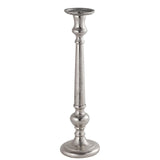 Farrah Collection Small Silver Dinner Candle Holder - Vookoo Lifestyle