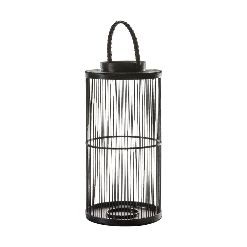 Francia Bamboo Lantern Black - Vookoo Lifestyle