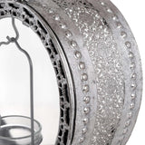 Free Standing Heart Tealight Lantern in Antique Silver - Vookoo Lifestyle