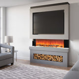 FyreFly Kyoto Pre-Built Media Wall With Electric Fire - Vookoo Lifestyle