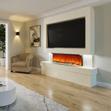 FyreFly Venice Pre-Built Media Wall With Electric Fire - Vookoo Lifestyle