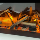 FyreFly Victri Pre-Built Media Wall With 3 Sided Electric HD Fire - Vookoo Lifestyle