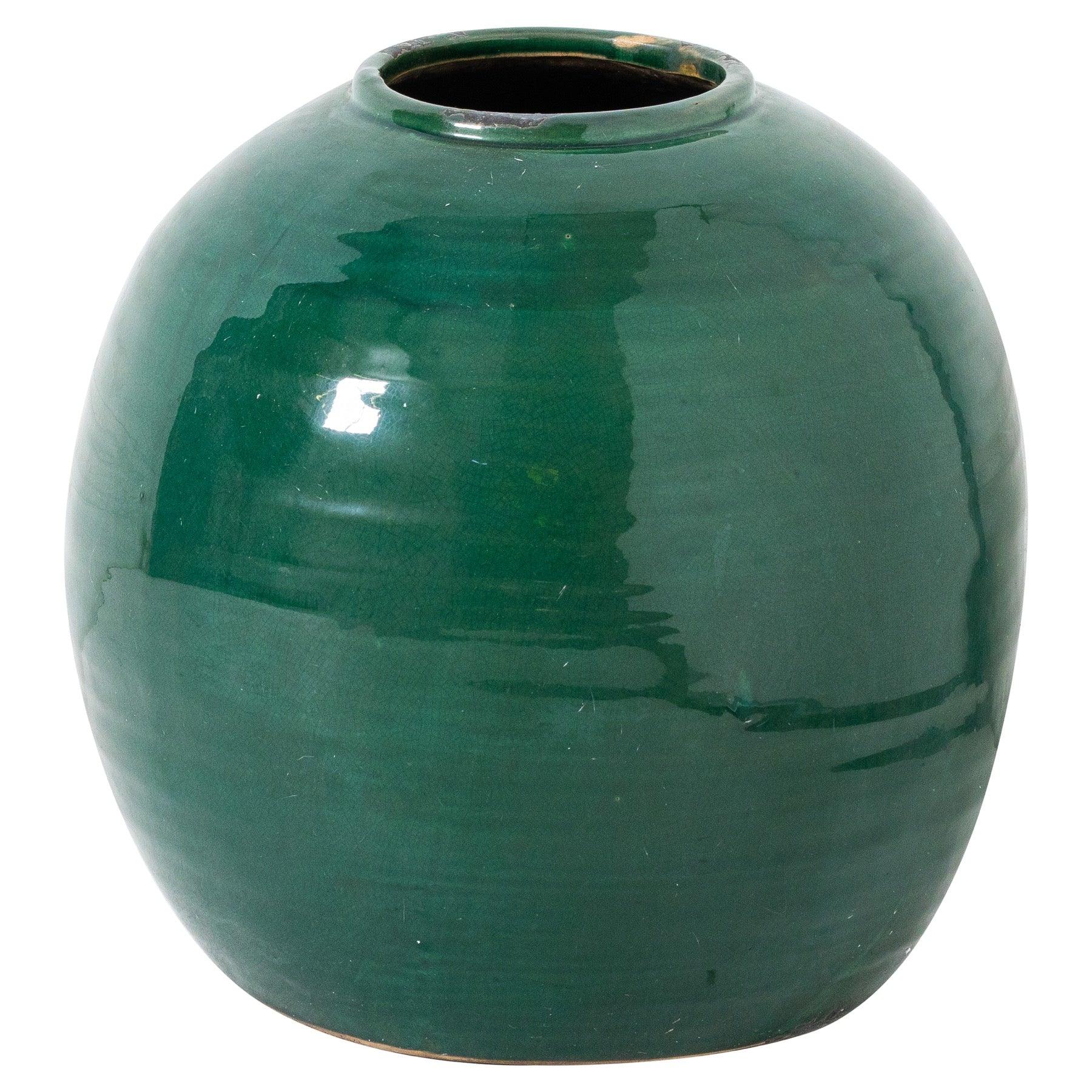 Garda Emerald Glazed Tiber Vase - Vookoo Lifestyle
