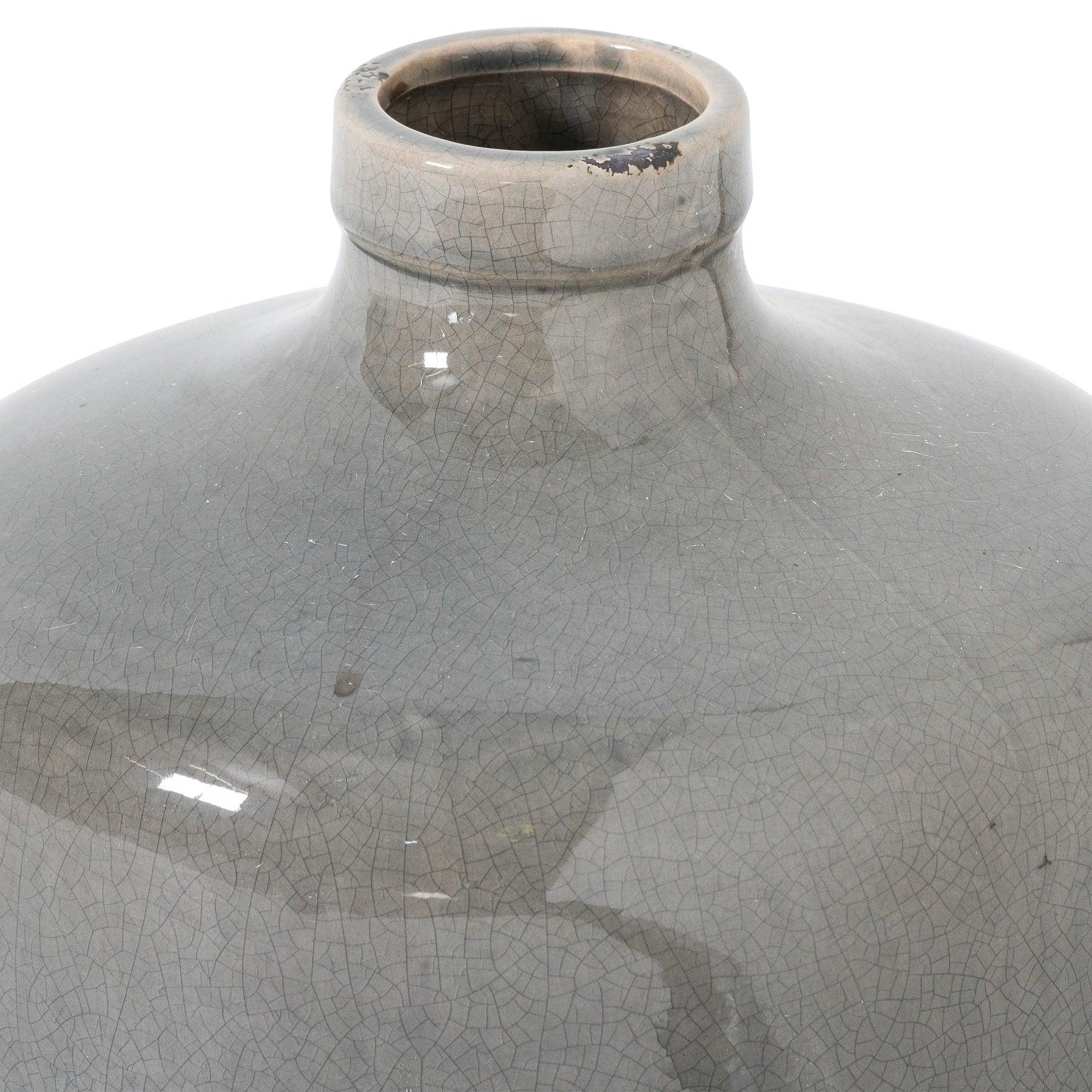 Garda Grey Glazed Chive Vase - Vookoo Lifestyle