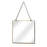 Gold Edged Square Hanging Wall Mirror - Vookoo Lifestyle