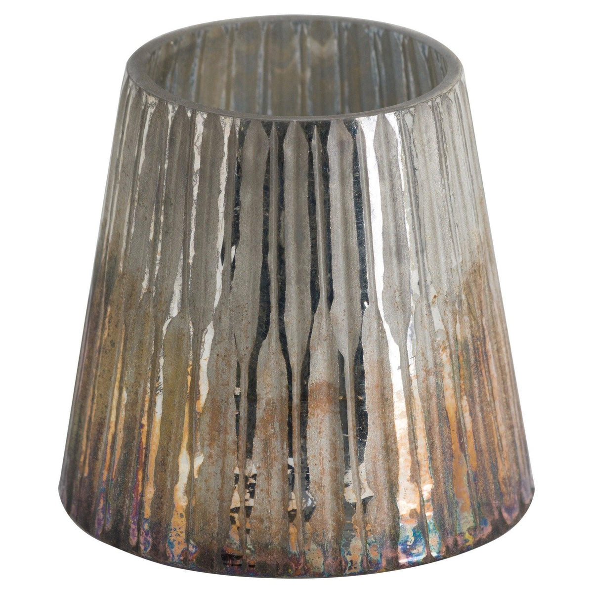 Grey And Bronze Ombre Conical Candle Holder - Vookoo Lifestyle