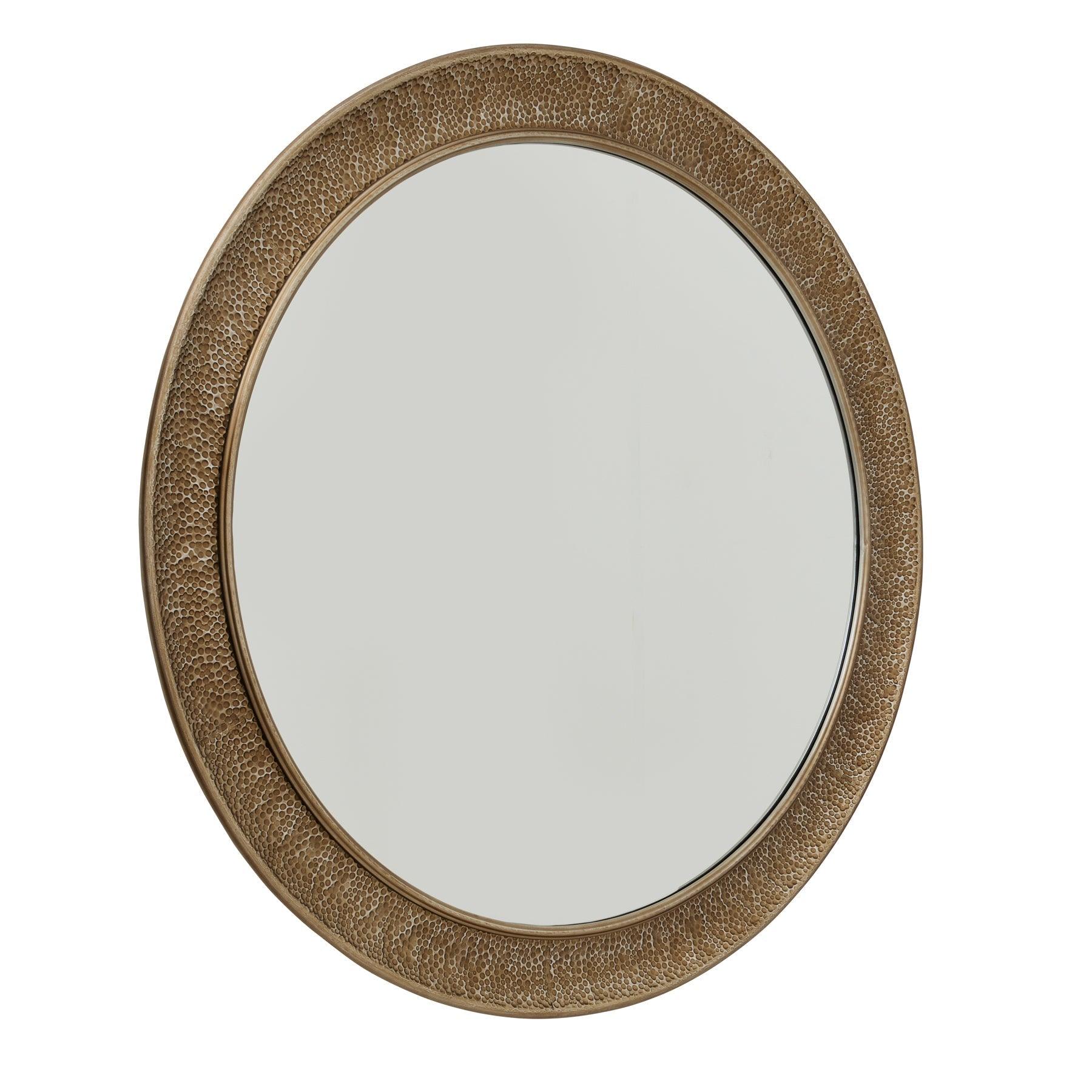 Hammered Large Silver Wall Mirror - Vookoo Lifestyle