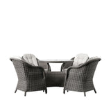 Hampshire 4 Seater Round Dining Set - Vookoo Lifestyle