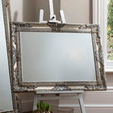Hampshire Rectangle Mirror Antique Silver - Vookoo Lifestyle