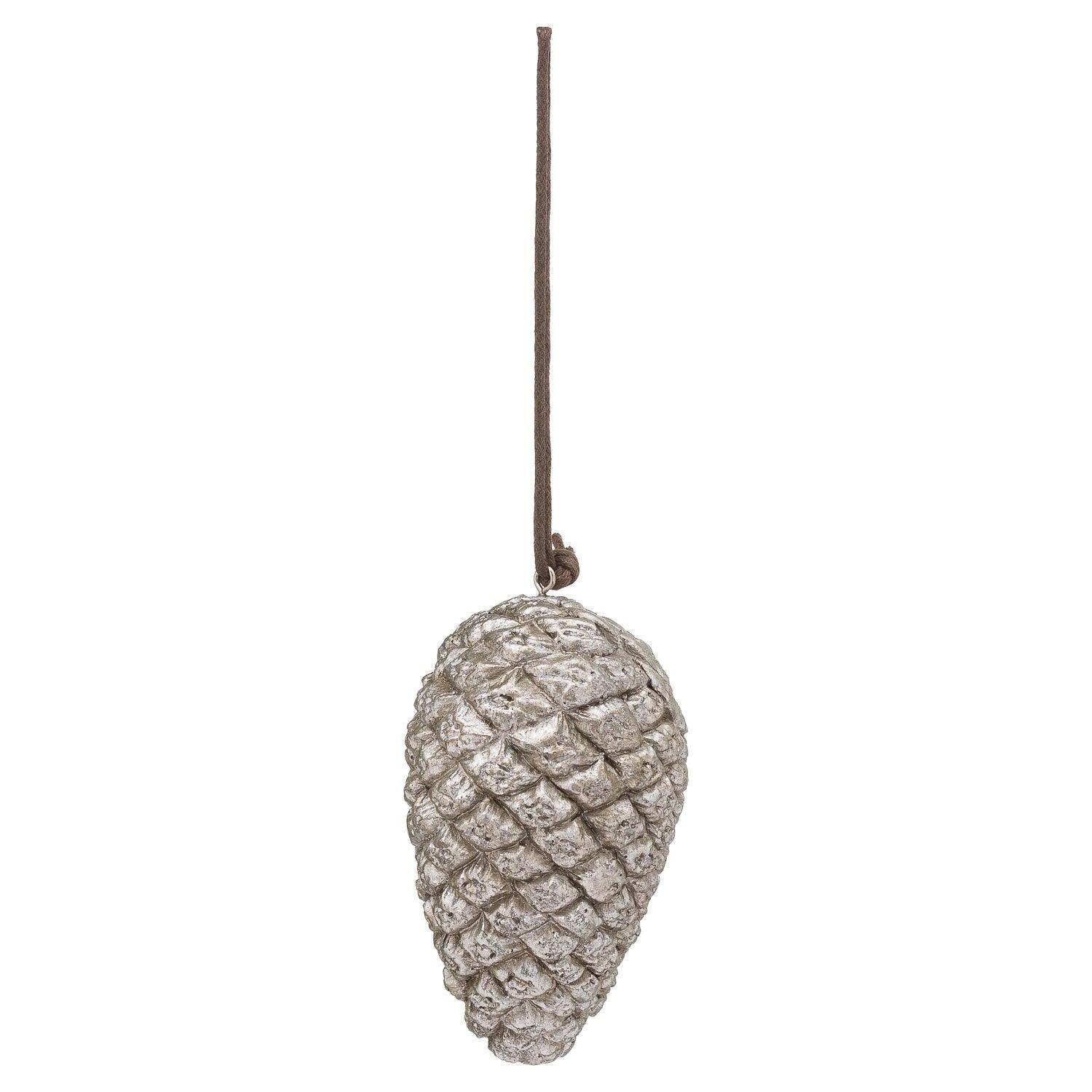 Hanging Silver Pinecone - Vookoo Lifestyle