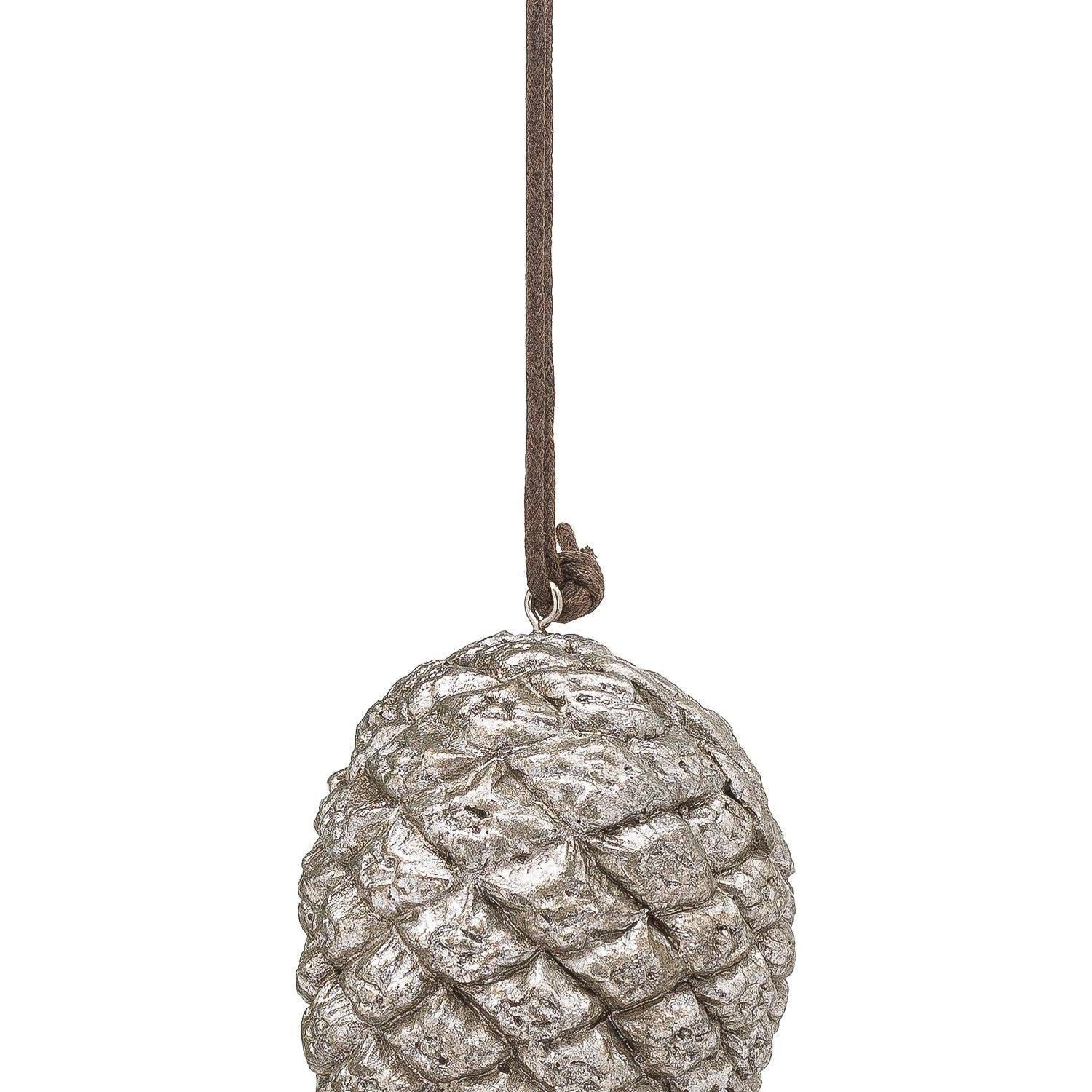 Hanging Silver Pinecone - Vookoo Lifestyle