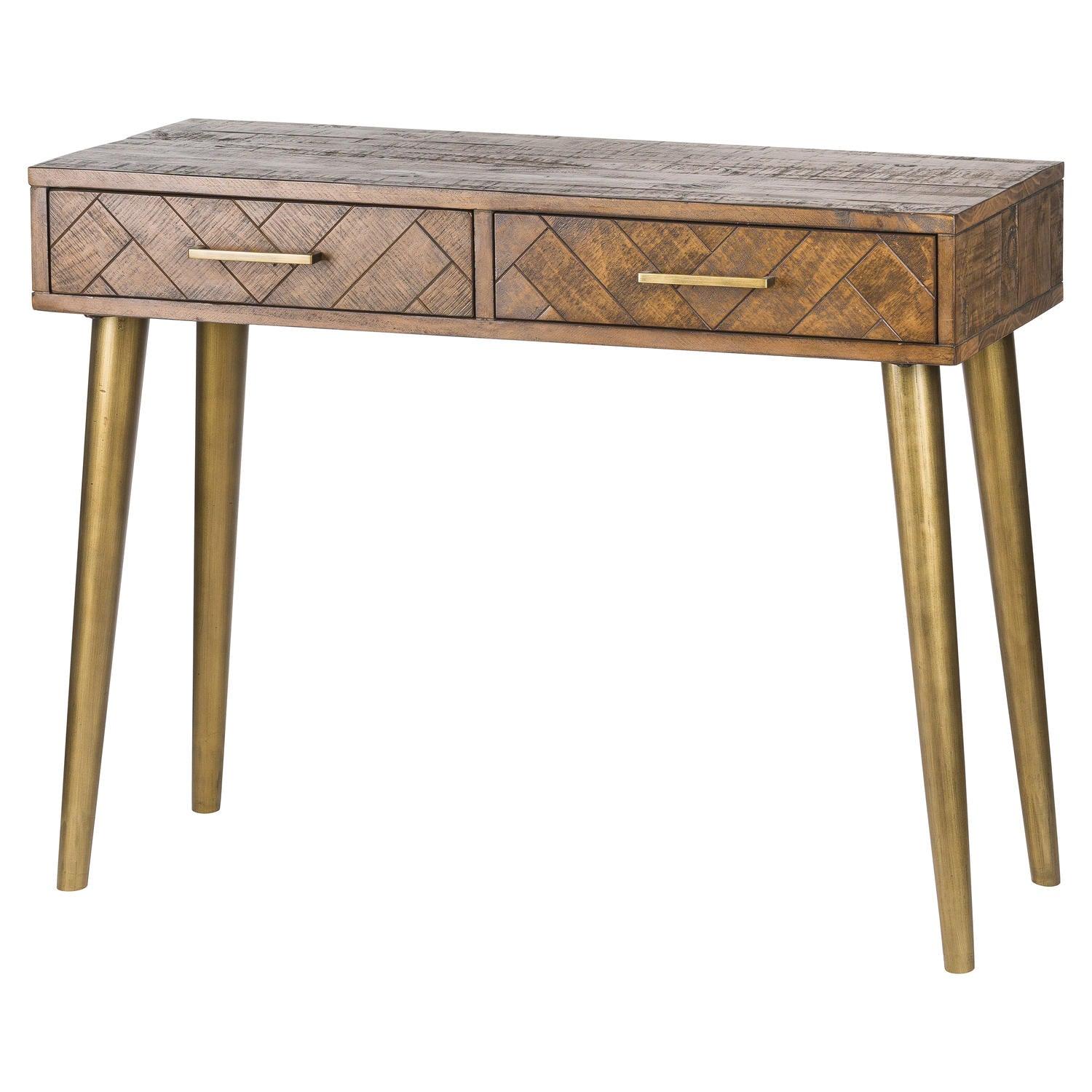 Havana Gold 2 Drawer Console Table - Vookoo Lifestyle