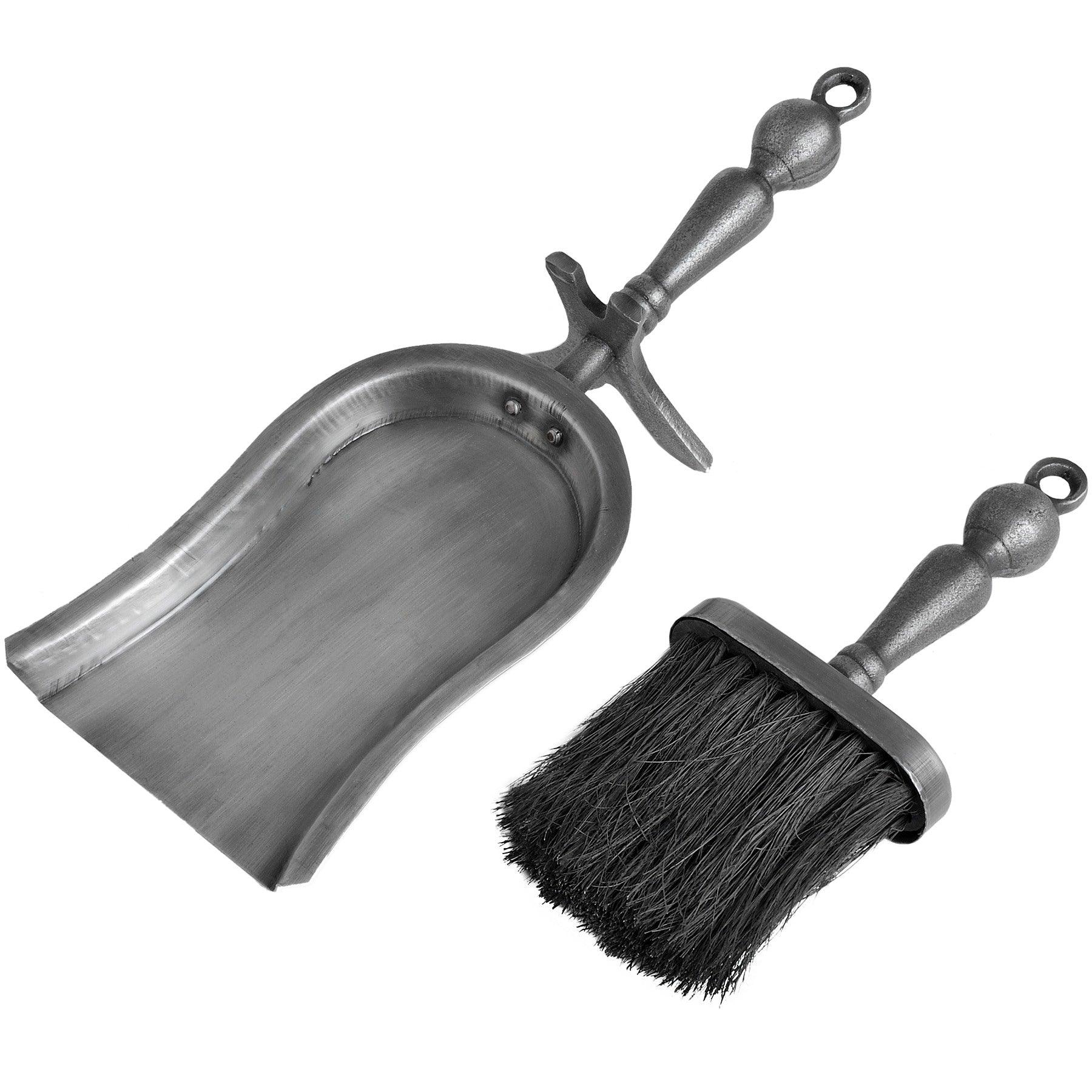 Hearth Tidy Set in Antique Pewter Effect Finish - Vookoo Lifestyle