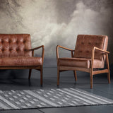 Helsinki 2 Seater Sofa Vintage Brown Leather - Vookoo Lifestyle