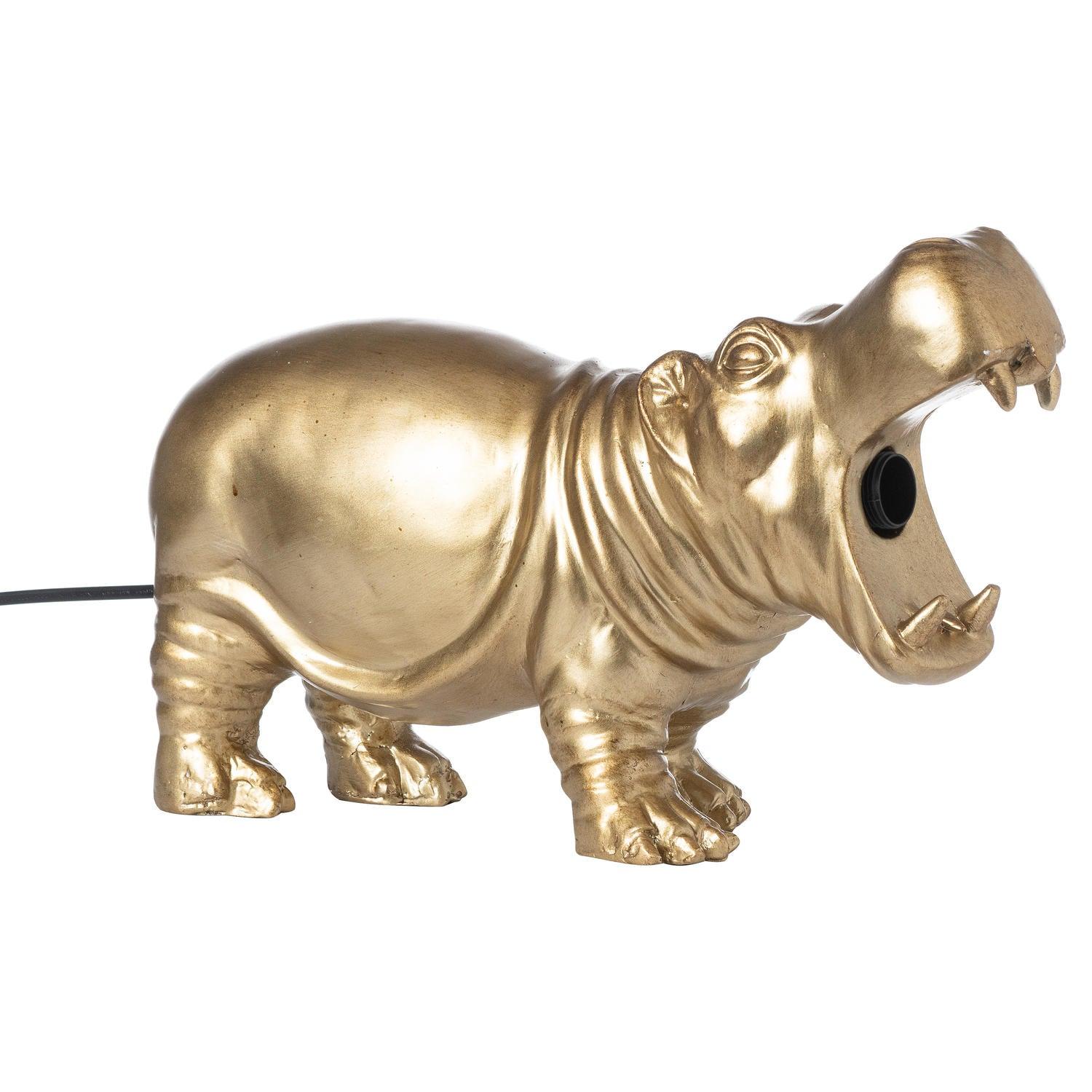 Hetty The Hippo Gold Table Lamp - Vookoo Lifestyle