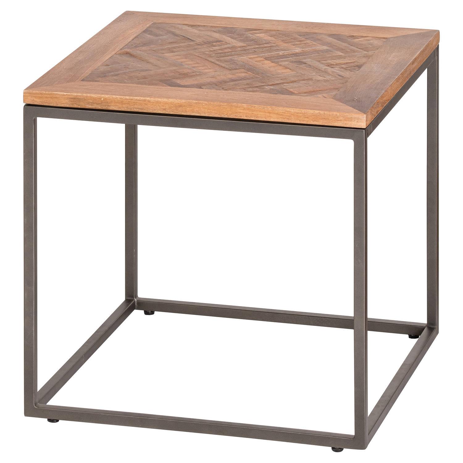 Hoxton Collection Side Table With Parquet Top - Vookoo Lifestyle