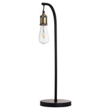 Industrial Black And Brass Desk Lamp Inc Bulb - Vookoo Lifestyle