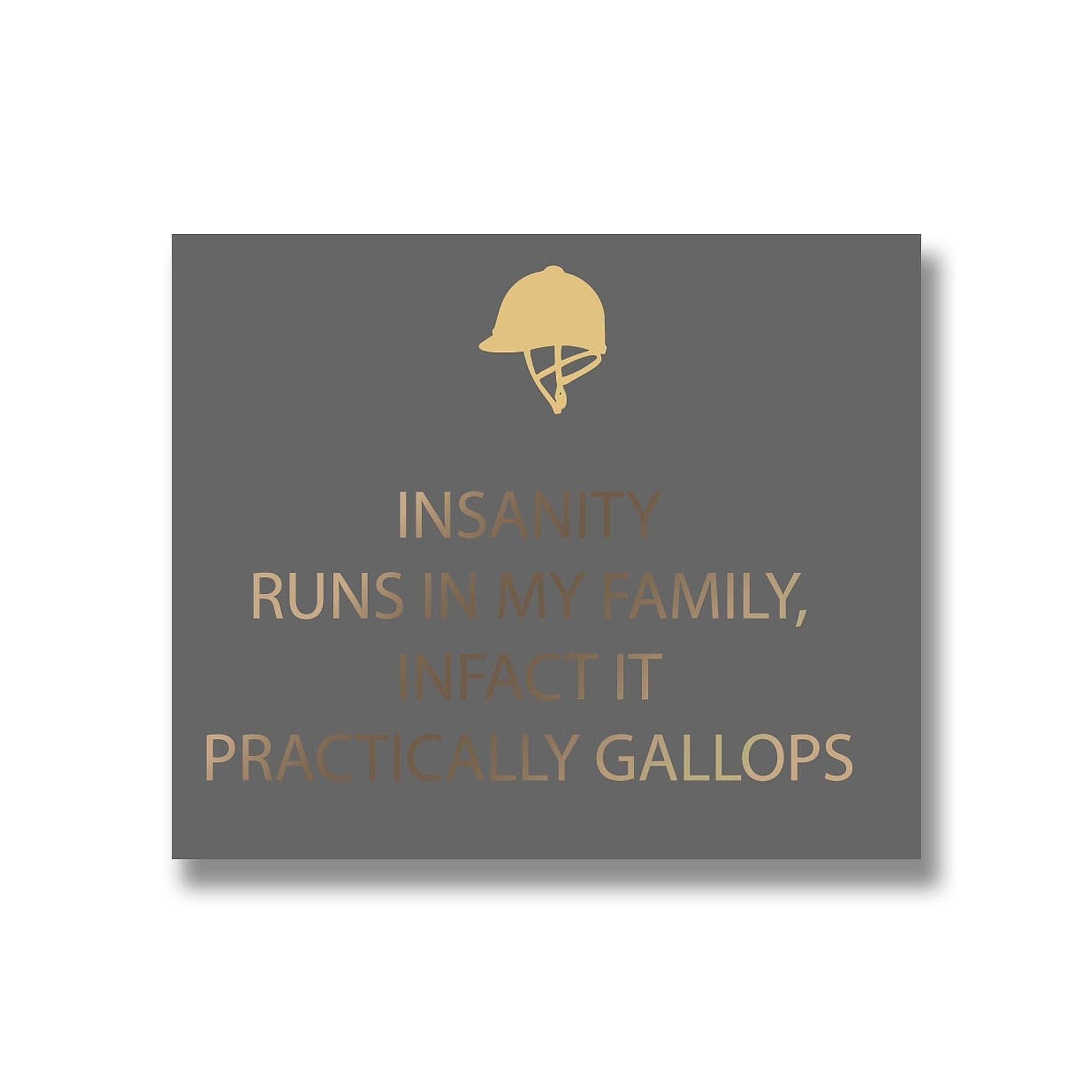 Insanity Silver Foil Plaque - Vookoo Lifestyle
