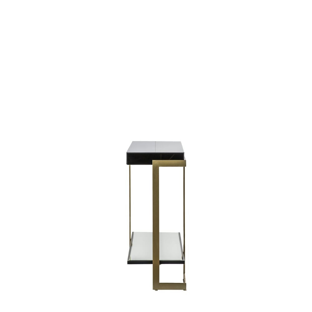 Joss Black Glass Console Table - Vookoo Lifestyle