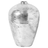 Large Hammered Silver Astral Vase - Vookoo Lifestyle