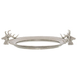 Large Mirrored Tray With Stag Heads - Vookoo Lifestyle