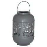 Large Silver And Grey Glowray Dome Forest Lantern - Vookoo Lifestyle