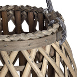 Large Wicker Bulbous Lantern - Vookoo Lifestyle