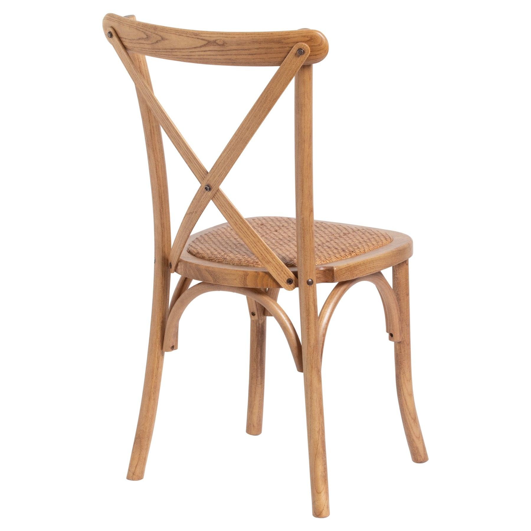 Light Oak Cross Back Dining Chair - Vookoo Lifestyle