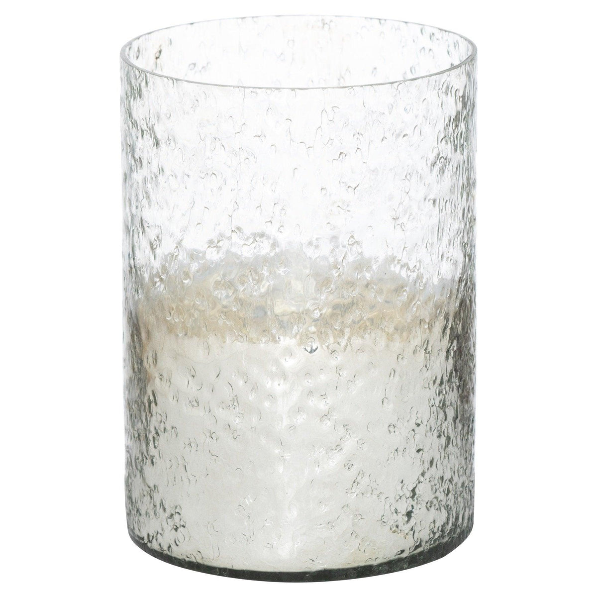 Lustre Silver Cylindrical Candle Holder - Vookoo Lifestyle