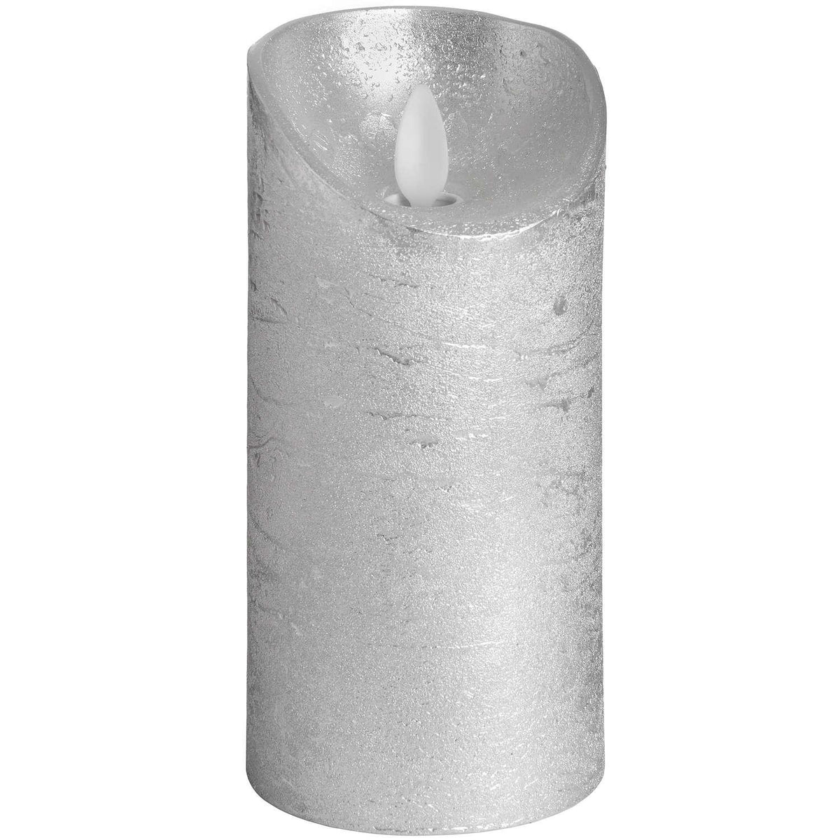 Luxe Collection 3 x 6 Silver Flickering Flame LED Wax Candle - Vookoo Lifestyle