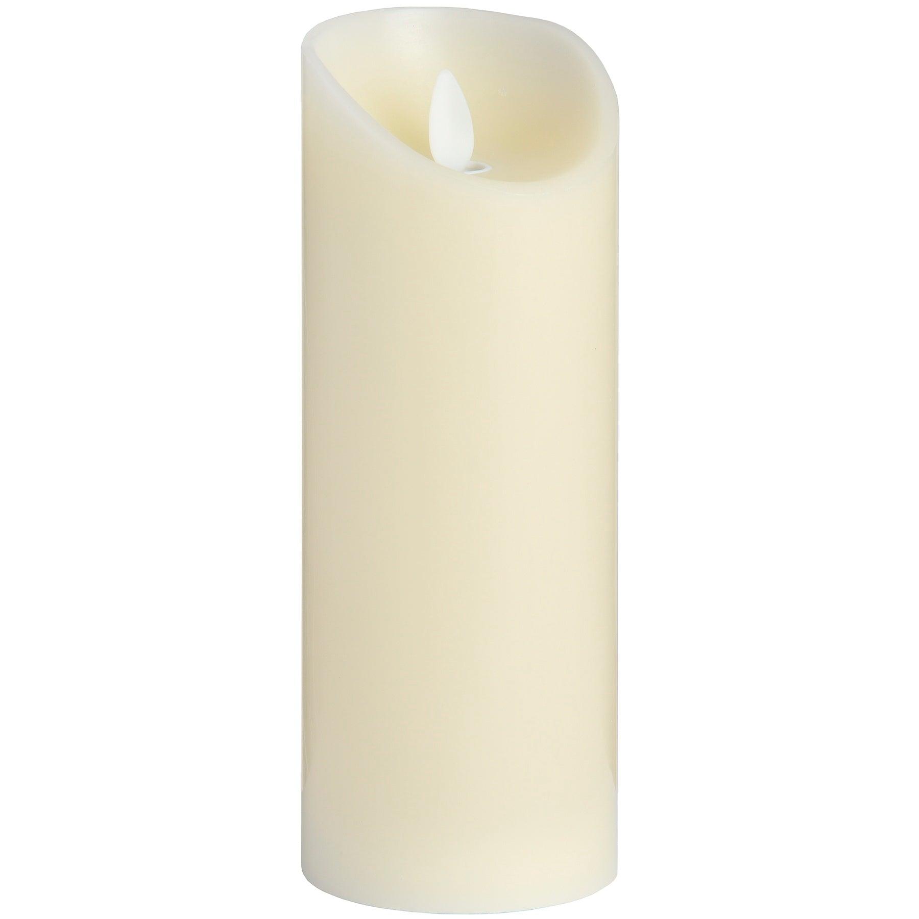 Luxe Collection 3 x 8 Cream Flickering Flame LED Wax Candle - Vookoo Lifestyle