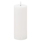 Luxe Collection Natural Glow 3x8 Textured Ribbed LED Candle - Vookoo Lifestyle