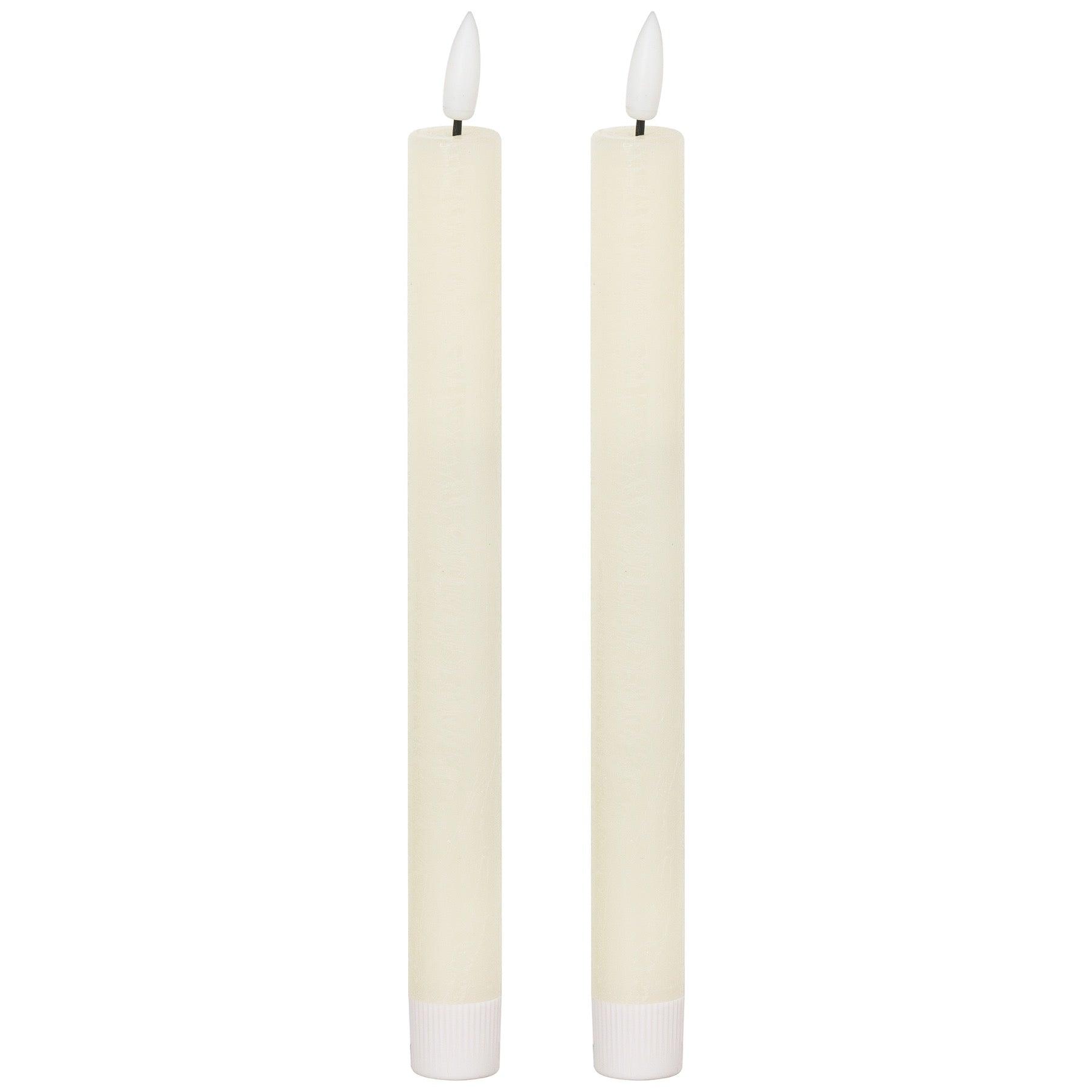 Luxe Collection Natural Glow S/ 2 Ivory LED Dinner Candles - Vookoo Lifestyle