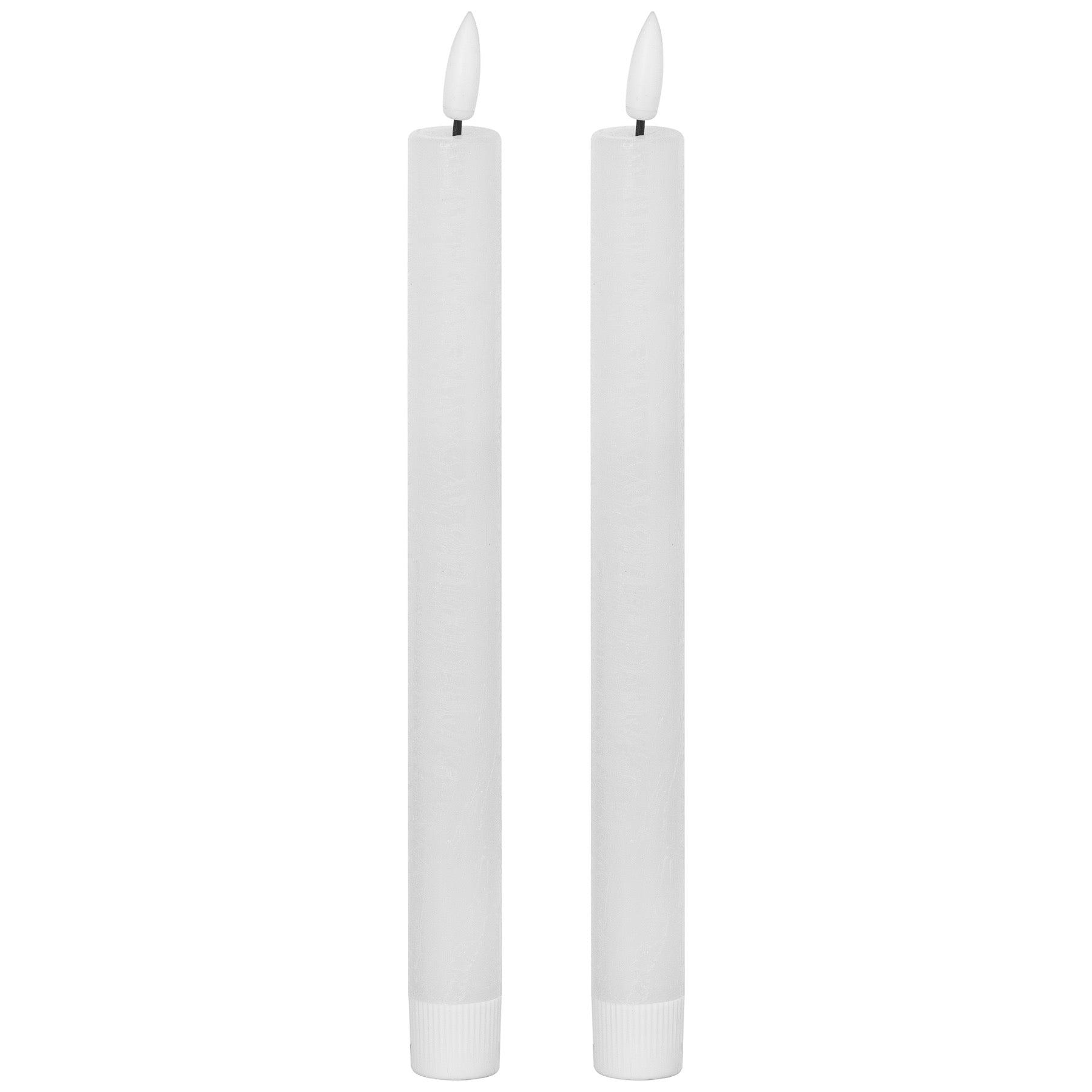 Luxe Collection Natural Glow S/ 2 White LED Dinner Candles - Vookoo Lifestyle