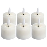 Luxe Collection Set Of 6 Natural Glow Led Tealight Candles - Vookoo Lifestyle