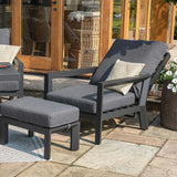 Manhattan Reclining 3 Seat Sofa Set with Fire Pit Table & Footstools - Vookoo Lifestyle