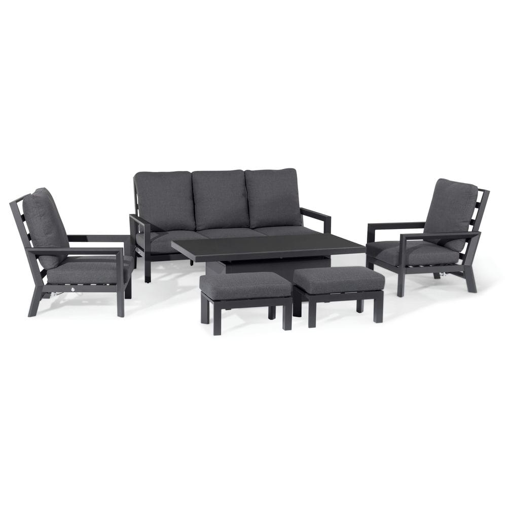 Manhattan Reclining 3 Seat Sofa Set with Rising Table & Footstools - Vookoo Lifestyle
