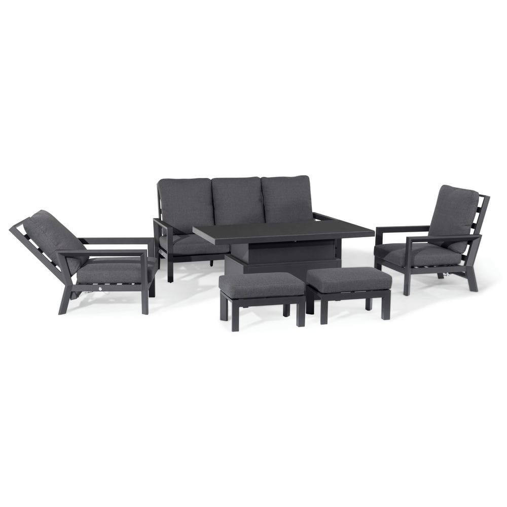 Manhattan Reclining 3 Seat Sofa Set with Rising Table & Footstools - Vookoo Lifestyle