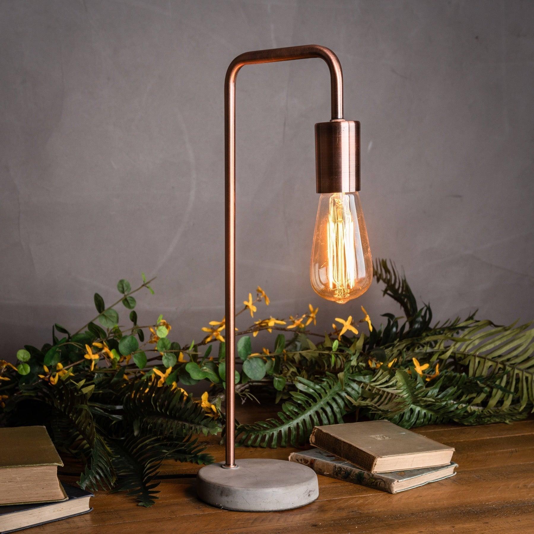 Marble And Brass Industrial Desk Lamp - Vookoo Lifestyle