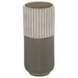 Mason Collection Grey Ceramic Tall Straight Vase - Vookoo Lifestyle