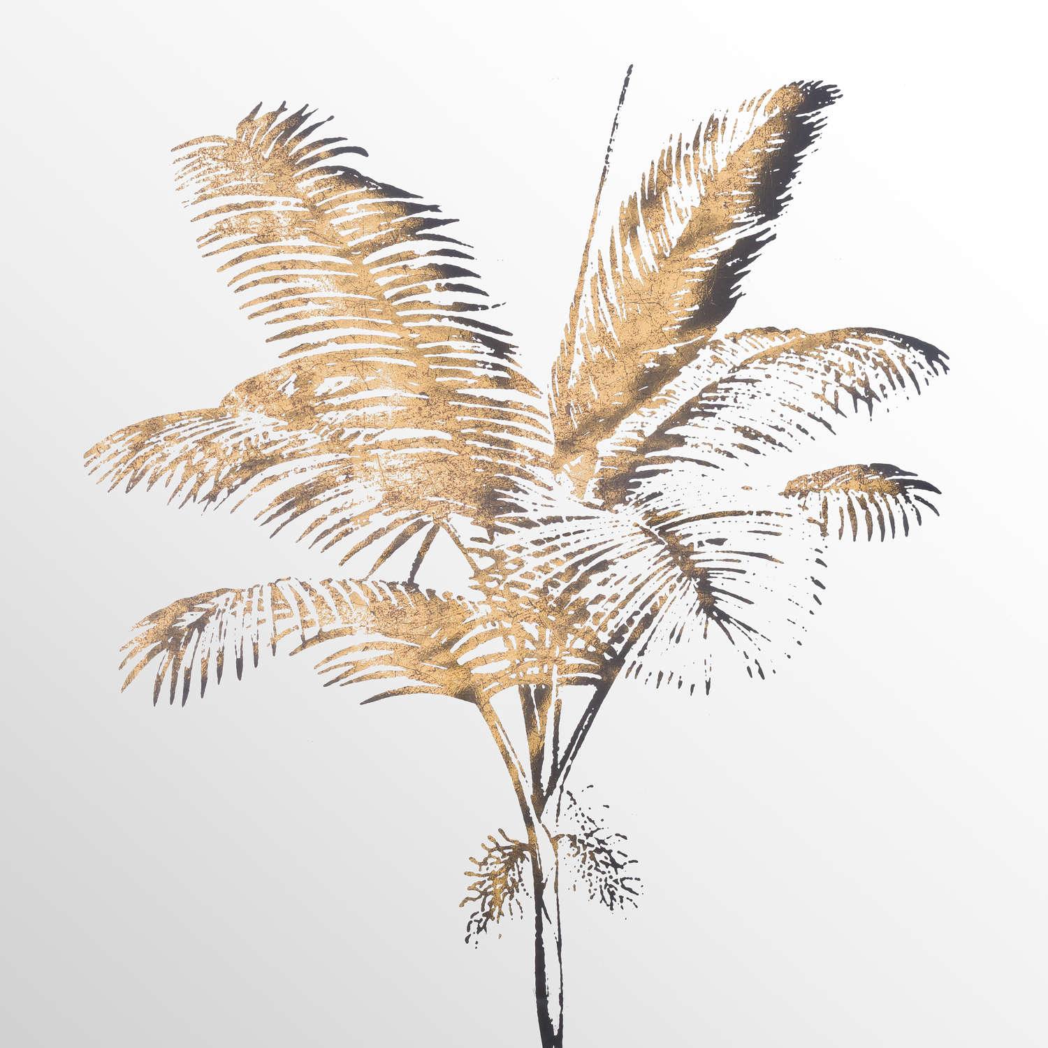 Metallic Mirrored Brass Palm Wall Art - Vookoo Lifestyle