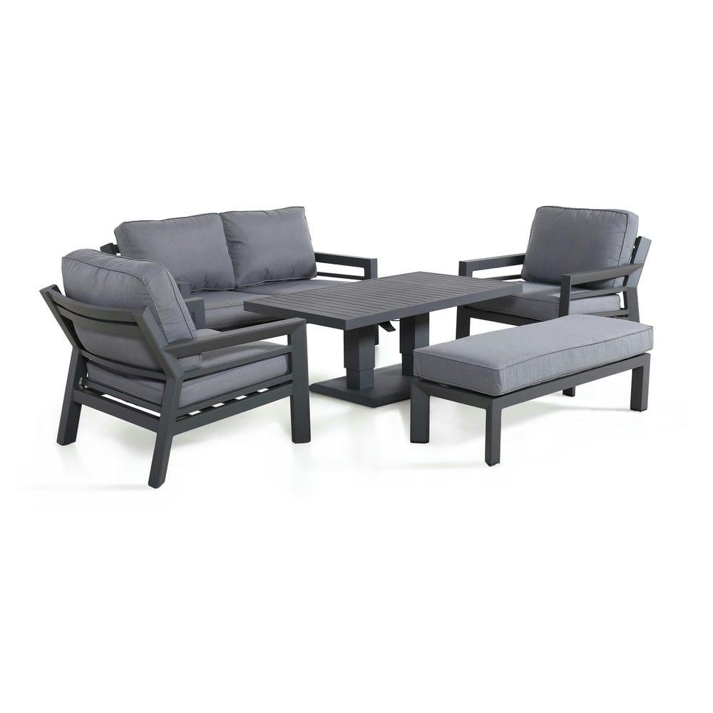 New York 2 Seat Sofa Set with Rising Table - Vookoo Lifestyle