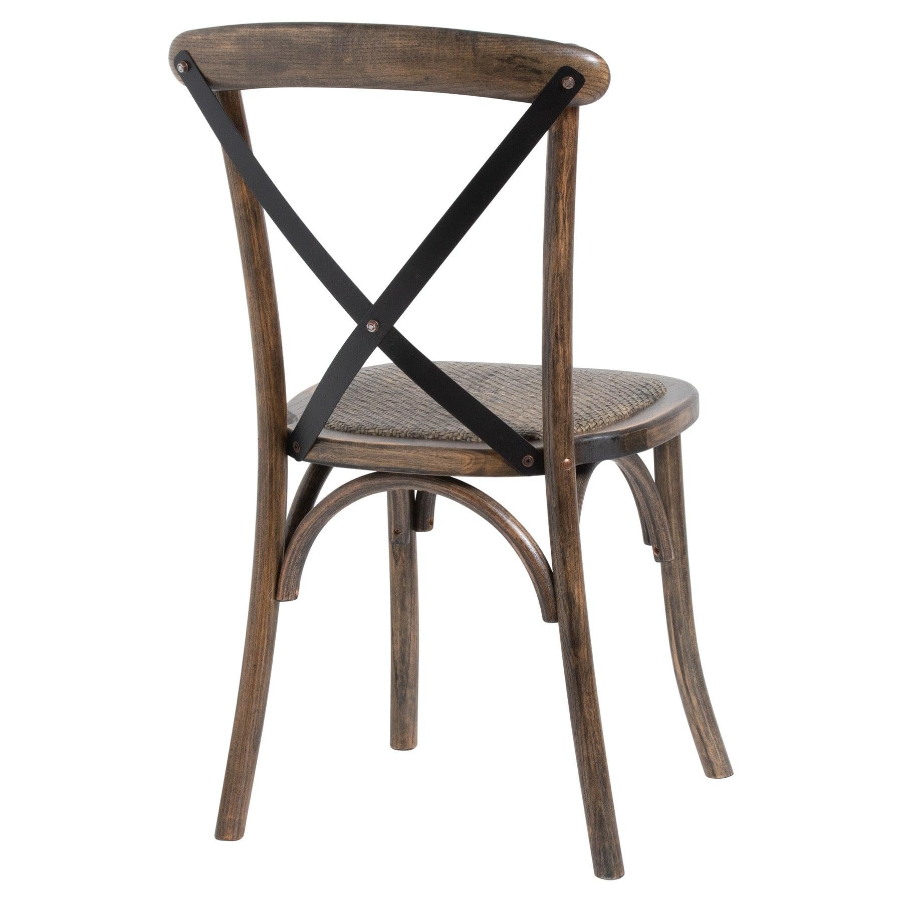 Oak Cross Back Dining Chair - Vookoo Lifestyle