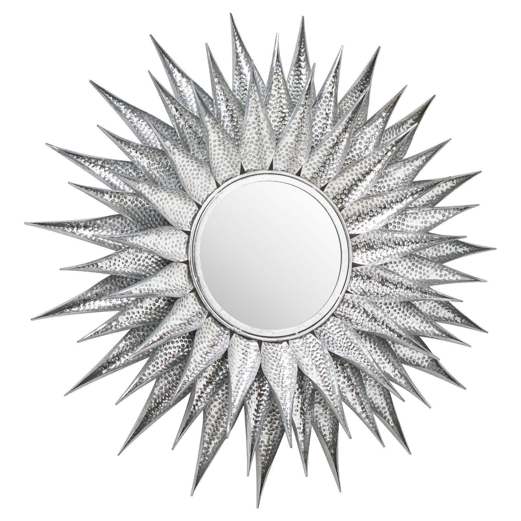 Ohlson Silver Large Sunburst Mirror - Vookoo Lifestyle