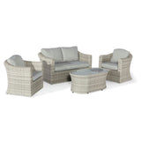 Oxford 2 Seat Sofa Set with Fire Pit Coffee Table - Vookoo Lifestyle